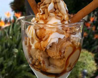 Glace au miel et ses amarettis