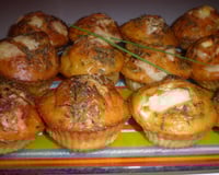 Mini-cake carotte-courgette-mozzarella