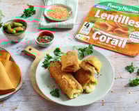 Croque-monsieur revisités en roulés au fromage et aux tranches végé