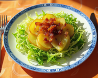 Salade vosgienne à la crème fraîche