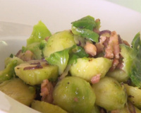 Poêlée de choux de Bruxelles aux lardons