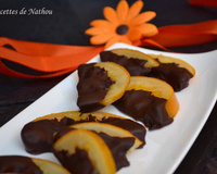 Oranges confites au chocolat noir