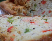 Cake aux poivrons et crevettes