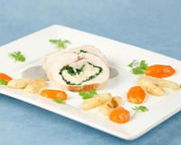 Blancs de poularde farcis au boudin blanc