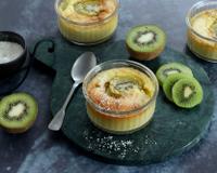Des flans au Kiwi de l'Adour IGP en version individuelles pour un dessert léger et savoureux !
