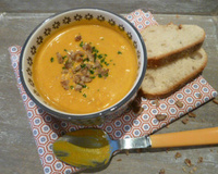 Velouté de potimarron et châtaignes facile