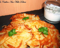 Röstis et crème à la ciboulette