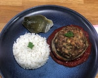 Fonds d'artichauts farcis à la viande et aux pignons de pin