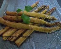 Une autre version des asperges en vinaigrette, une salade, une entrée raffinée et pas compliquée.