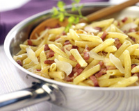 Penne à Poêler de Panzani à la carbonara
