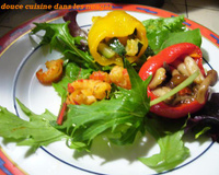 Minis poivrons farcis aux champignons et écrevisses