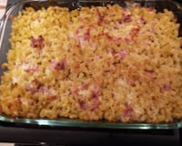 Gratin de pâtes au jambon