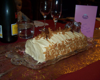 Buche biscuit citron, caramel, mascarpone