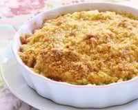 Crumble à la rhubarbe maison
