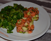 Tartare de saumon a l'aneth et pomme Granny