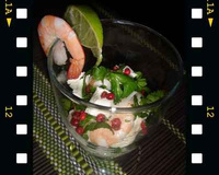 Verrines de Gambas et St Moret