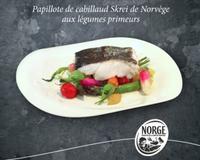 L"astuce de cette papillote réside dans la pré-cuisson des légumes qui assure une cuisson parfaite du cabillaud de Norvège.