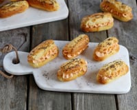 Mini eclairs salés au pesto rosso