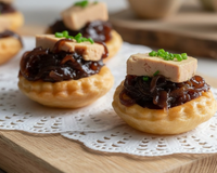 Mini-tartelettes au Foie Gras et au Confit d'Oignons