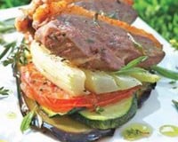 Côtelettes de canard et légumes grillés aux senteurs de Provence