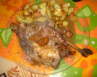 Coq au vin façon assortiment de poulet