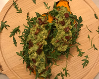 Patates douces rôties à l'avocat