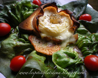 Crostini de Saint Marcellin au lard et pomme Granny Smith