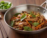 Wok de bœuf au basilic thaï