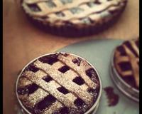 Tarte à la confiture de framboise typiquement alsacienne.