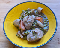 Navarin de dinde, navets et carottes