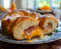 Brioche salée jambon-fromage