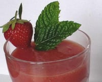 Smoothie fraise pastèque et melon