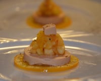 Foie gras et sa compotée de pommes à l'orange
