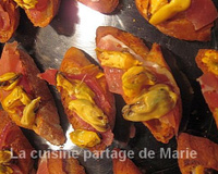 Tapas aux moules et jambon de bayonne