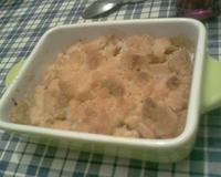 C'est un crumble à base de pommes mais sans poudre d'amande. Pour des petites coupelles.