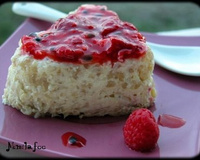Pudding de tapioca vanillé sous un lit acidulé