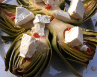 Artichauts poivrade et sa feta