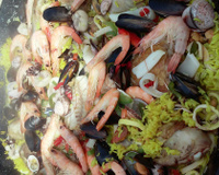 Paëlla au feu de bois