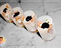 Verrines de homard et crabe