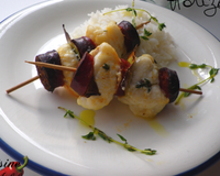 Une façon originale de cuisiner le poisson en le mariant à du chorizo dans de délicieuses brochettes légèrement pimentée et…