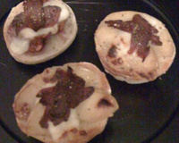 Bruschetta magret-mozarella-figue ou pomme