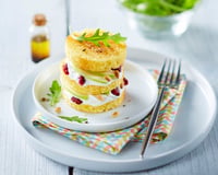 Mille-feuilles de Quatre-Quarts, granny et chèvre frais