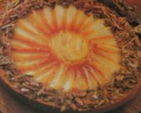 Voici une délicieuse recette de tarte avec des poires et du caramel.Un vrai délice !