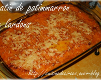 Gratin de potimarron aux lardons