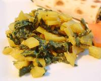 Une recette de cuisine indienne végétarienne de blettes avec des épices