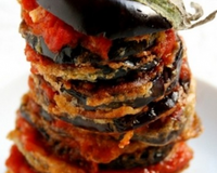 Parmigiana d'aubergines à la salentina (en version bouchées)