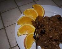Un goût subtile d'oranges associé à la saveur d'olives noires sur des cubes de viandes tendres et savoureux.