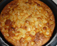 Moelleux de poires et pommes pochée au sirop d'érable