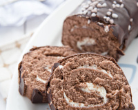 Bûche de Noël chocolat et vanille