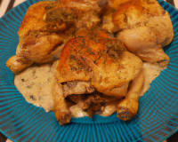 Poulet rôti au beurre